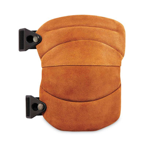 Proflex 230Ltr Leather Knee Pads, Wide Soft Cap, Buckle Closure, One Size Fits Most, Brown, Pair
