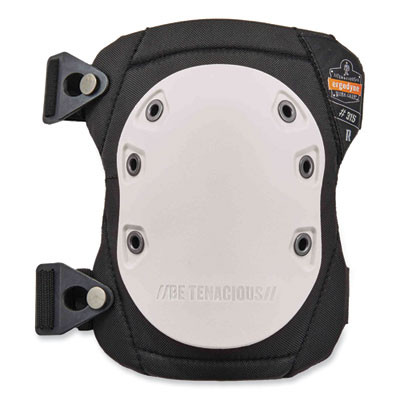 Proflex 315 Abrasion-Resistant Knee Pads, Long Textured White Hard Cap, Buckle Closure, Pair