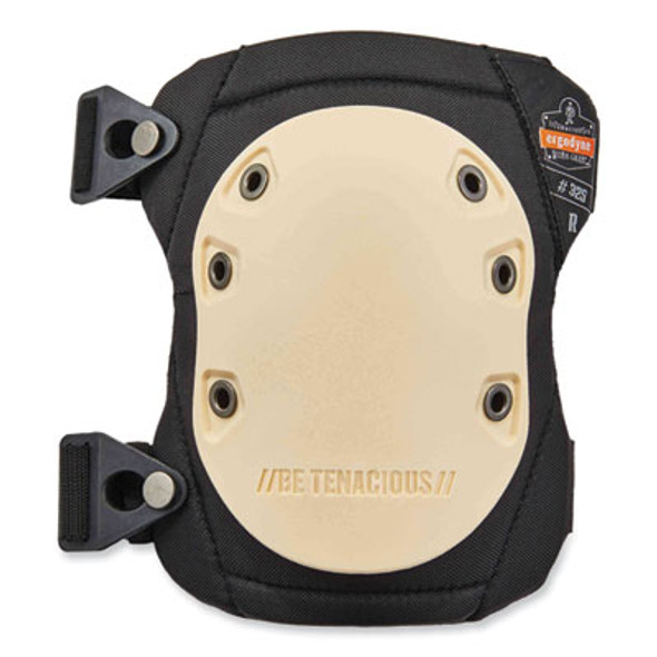 Proflex 325 Non-Marring Rubber Cap Knee Pads, Buckle Closure, One Size Fits Most, Tan Cap, Pair