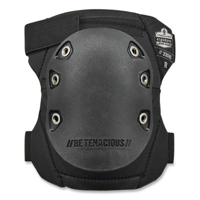 Proflex 335Hl Slip-Resistant Black Rubber Cap Knee Pads, Hook And Loop Closure, Pair