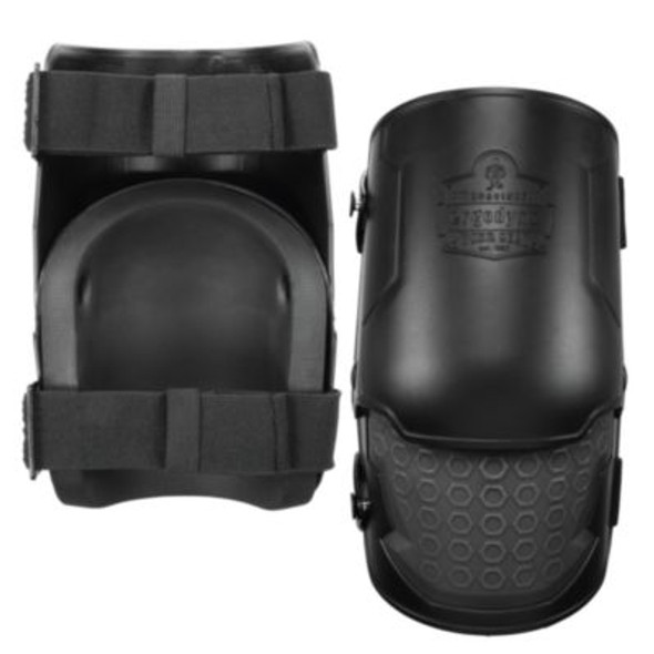 Proflex 360 Hard Shell Hinged Knee Pads w/Non-Marring Cap, Buckle, One Size Fits Most, Black, Pair