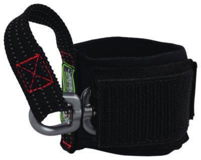 Squids 3122 Pull-On Wrist Tool Lanyard With Carabiner Anchor, 5 Lb Max Working Capacity, 7" Long, Black