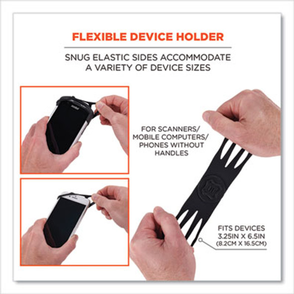 Squids 5547 Scanner Wrist Mount Holder, 4 x 5 x 0.5, Plastic, Black