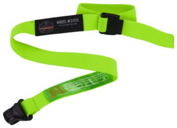 Squids 3155 Elastic Lanyard With Clamp, 2 Lb Max Working Capacity, 18"-48" Long, Lime, 10/Pack