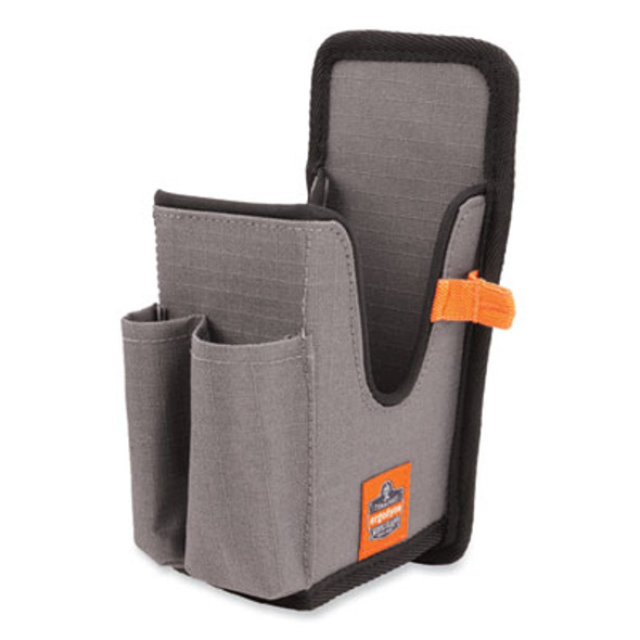 Squids 5541 Handheld Barcode Scanner Holster With Belt Clip, Large, 2 Compartments, 2.75 x 3.5 x 8, Polyester,Gray