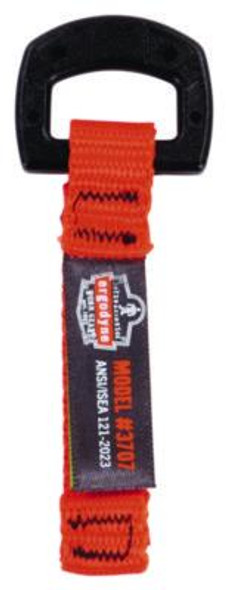 Squids 3707 Web Tool Tether Attachment w/ Non-Conductive D-Ring Tool Tails, 2 Lb Max Working Capacity, 3.5", Orange, 6/Pack