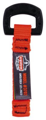 Squids 3707 Web Tool Tether Attachment w/ Non-Conductive D-Ring Tool Tails, 2 Lb Max Working Capacity, 3.5", Orange, 6/Pack