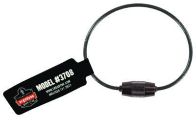 Squids 3708 Wire Tool Attachment w/Screw Gate Tool Tail, 3 Lb Max Working Capacity, 6" Long, Black, 6/Pack