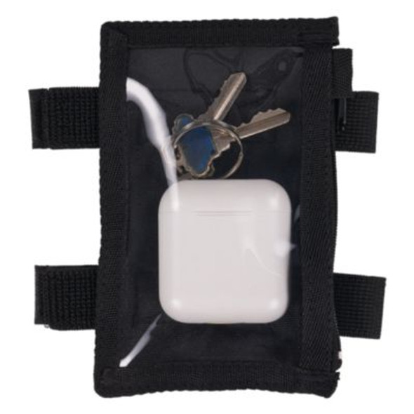 Squids 3387 Dual Band Arm Id/Badge Holder With Zipper, Vertical, Black, 3.75 x 5.75 For 2.75 x 4.75 Insert