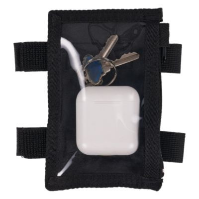 Squids 3387 Dual Band Arm Id/Badge Holder With Zipper, Vertical, Black, 3.75 x 5.75 For 2.75 x 4.75 Insert