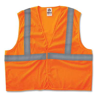 Glowear 8205Hl Class 2 Super Economy Mesh Vest, Polyester, Orange, X-Small