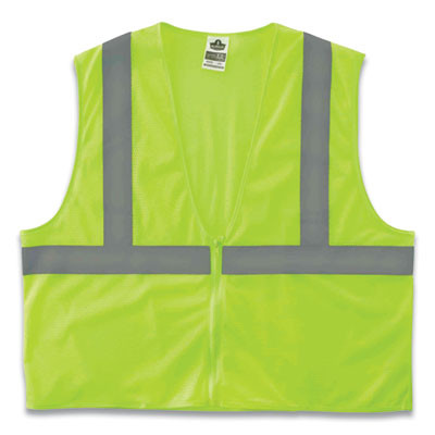 Glowear 8205Z Class 2 Super Economy Mesh Vest, Polyester, Lime, Small/Medium