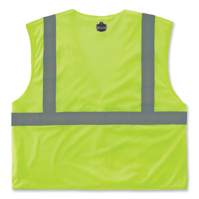 Glowear 8210Hl Class 2 Economy Mesh Hook And Loop Vest, Polyester, Small/Medium, Lime