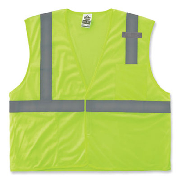 Glowear 8210Hl Class 2 Economy Mesh Hook And Loop Vest, Polyester, 2X-Large/3X-Large, Lime