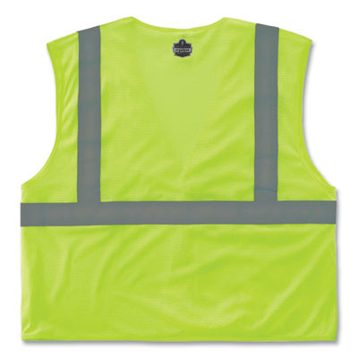 Glowear 8210Hl Class 2 Economy Mesh Hook And Loop Vest, Polyester, 2X-Large/3X-Large, Lime