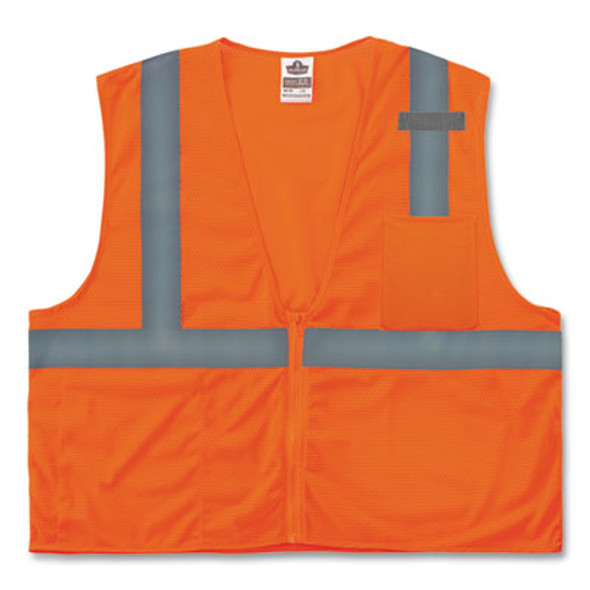 Glowear 8210Z Class 2 Economy Mesh Vest, Polyester, Orange, X-Small