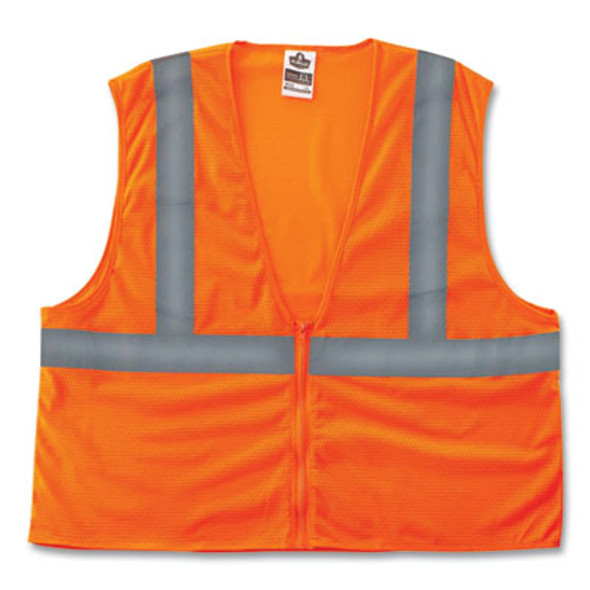 Glowear 8216Ba Class 2 Breakaway Mesh Id Holder Vest, Polyester, 2X-Large/3X-Large, Orange