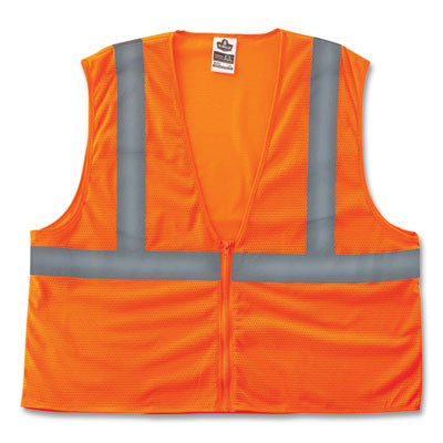 Glowear 8216Ba Class 2 Breakaway Mesh Id Holder Vest, Polyester, 2X-Large/3X-Large, Orange
