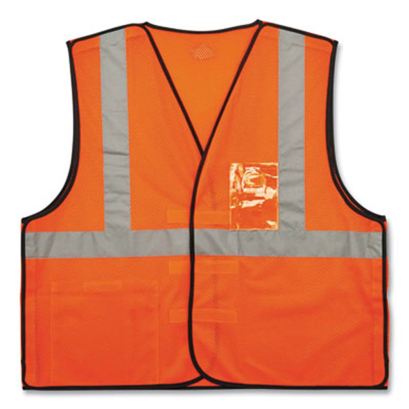 Glowear 8216Ba Class 2 Breakaway Mesh Id Holder Vest, Polyester, 4X-Large/5X-Large, Orange