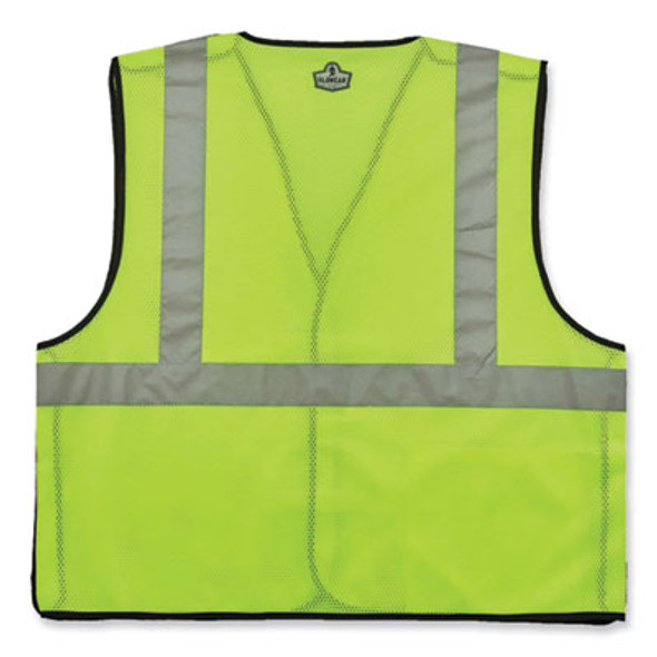 Glowear 8216Ba Class 2 Breakaway Mesh Id Holder Vest, Polyester, Small/Medium, Lime