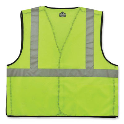 Glowear 8216Ba Class 2 Breakaway Mesh Id Holder Vest, Polyester, 2X-Large/3X-Large, Lime