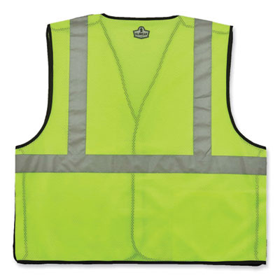 Glowear 8216Ba Class 2 Breakaway Mesh Id Holder Vest, Polyester, 4X-Large/5X-Large, Lime