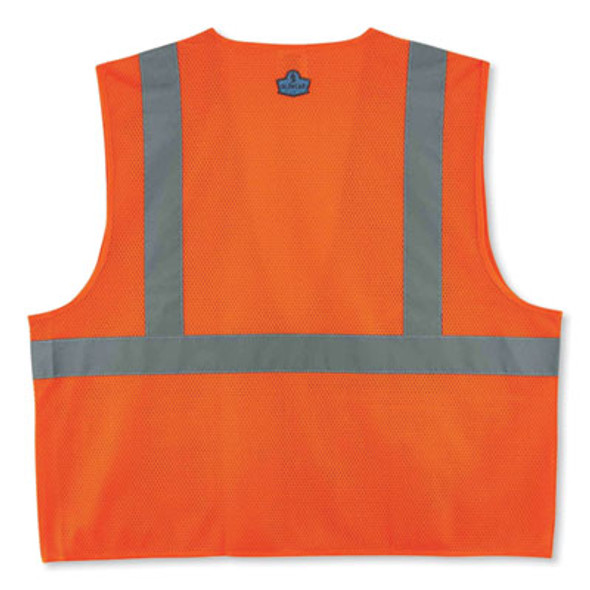 Glowear 8220Z Class 2 Standard Mesh Zipper Vest, Polyester, 2X-Large/3X-Large, Orange