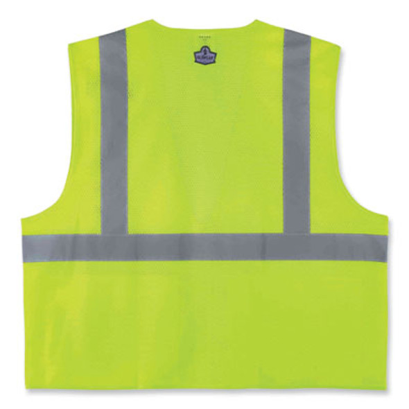 Glowear 8220Z Class 2 Standard Mesh Zipper Vest, Polyester, Small/Medium, Lime