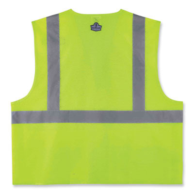 Glowear 8220Hl Class 2 Standard Mesh Hook And Loop Vest, Polyester, 2X-Large/3X-Large, Lime