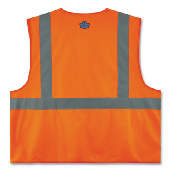 Glowear 8225Hl Class 2 Standard Solid Hook And Loop Vest, Polyester, Orange, 2X-Large/3X-Large