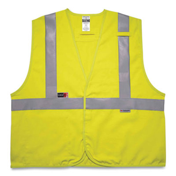 Glowear 8261Frhl Class 2 Dual Compliant Fr Hook And Loop Safety Vest, Small/Medium, Lime