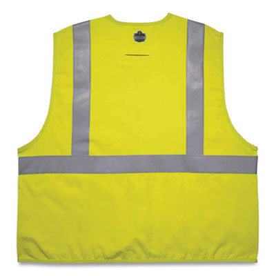 Glowear 8261Frhl Class 2 Dual Compliant Fr Hook And Loop Safety Vest, Small/Medium, Lime