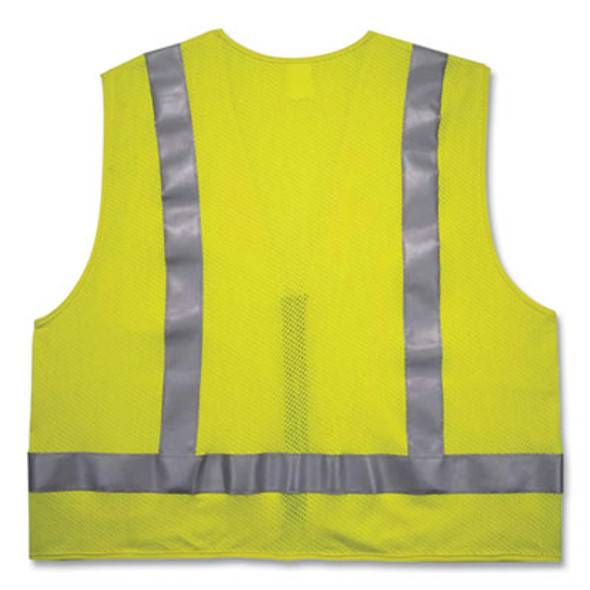 Glowear 8262Frz Class 2 Fr Surveyor Zip Vest, Tencel/Modacrylic/Para-Aramid/Kevlar, 2X-Large/3X-Large, Lime