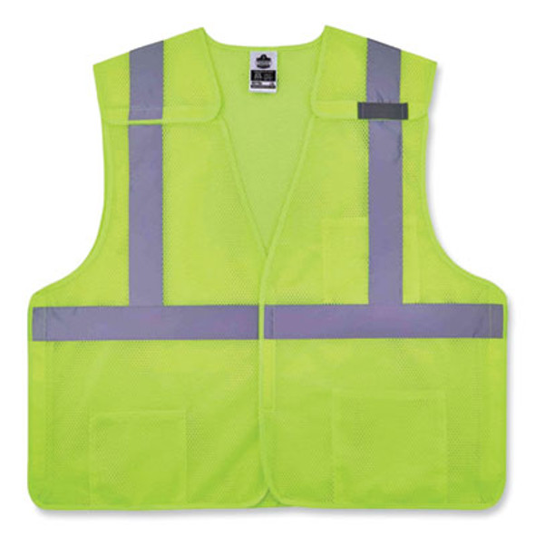 Glowear 8217Ba Class 2 Breakaway Mesh Vest, Polyester, 2X-Large/3X-Large, Lime