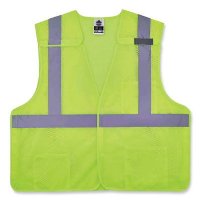 Glowear 8217Ba Class 2 Breakaway Mesh Vest, Polyester, 2X-Large/3X-Large, Lime
