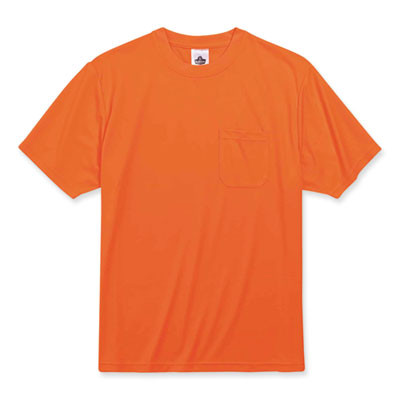 Glowear 8089 Non-Certified Hi-Vis T-Shirt, Polyester, 3X-Large, Orange