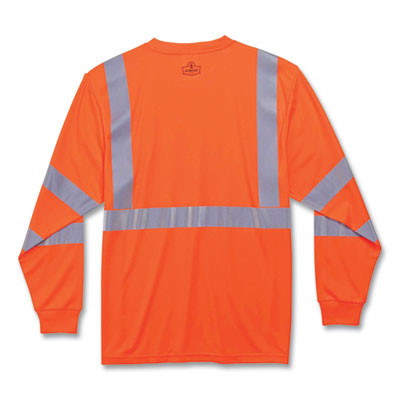 Glowear 8391 Class 3 Hi-Vis Long Sleeve Shirt, 4X-Large, Orange