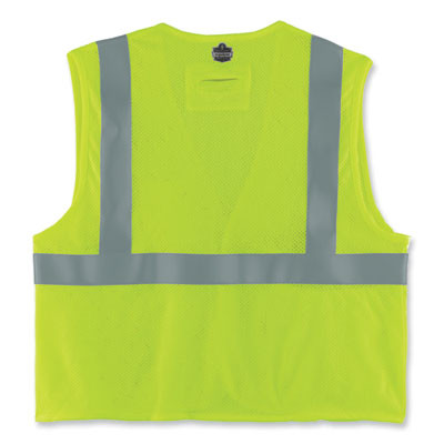 Glowear 8263Frhl Class 2 Fr Safety Economy Hook And Loop Vest, Modacrylic Mesh/Cotton, 4X-Large/5X-Large, Lime