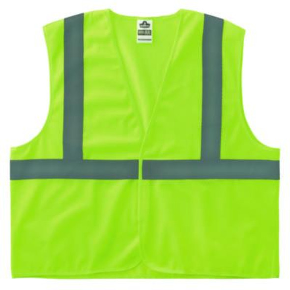 Glowear 8205Hl-Eco Class 2 Recycled Hi-Vis Vest, Mesh, Polyester, 2X-Large/3X-Large, Lime