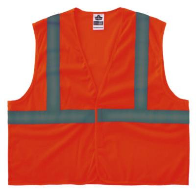 Glowear 8205Hl-Eco Class 2 Recycled Hi-Vis Vest, Mesh, Polyester, Small/Medium, Orange