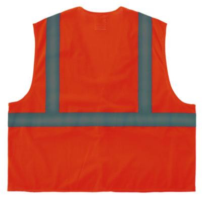 Glowear 8205Hl-Eco Class 2 Recycled Hi-Vis Vest, Mesh, Polyester, 2X-Large/3X-Large, Orange