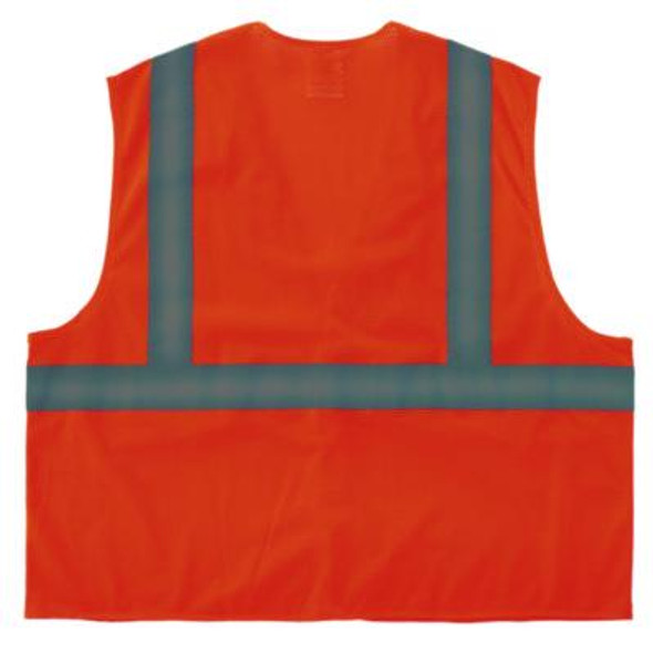 Glowear 8205Hl-Eco Class 2 Recycled Hi-Vis Vest, Mesh, Polyester, 4X-Large/5X-Large, Orange