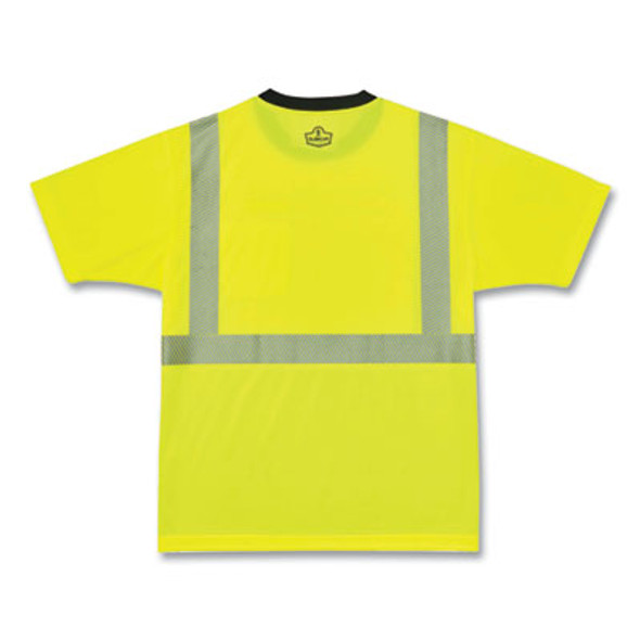 Glowear 8280Bk Class 2 Performance T-Shirt With Black Bottom, Polyester, Small, Lime