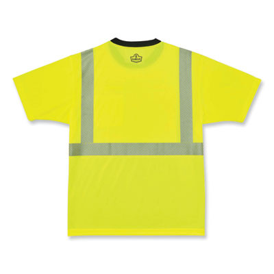 Glowear 8280Bk Class 2 Performance T-Shirt With Black Bottom, 3X-Large, Lime