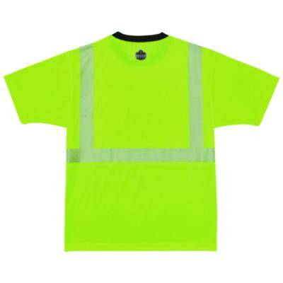 Glowear 8280Bk Class 2 Performance T-Shirt With Black Bottom, 6X-Large Long, Lime