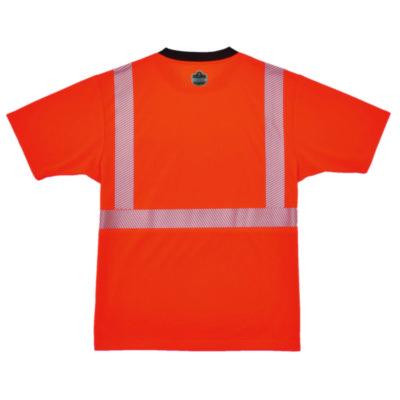 Glowear 8280Bk Class 2 Performance T-Shirt With Black Bottom, 7X-Large Long, Orange