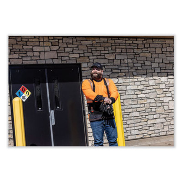 Glowear 8281Bk Class 2 Long Sleeve Shirt With Black Bottom, Polyester, X-Large, Orange