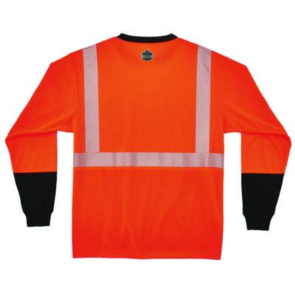 Glowear 8281Bk Class 2 Long Sleeve Shirt With Black Bottom, 10X-Large Long, Orange