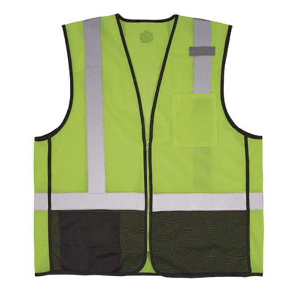 Glowear 8210Z Hi-Vis Class 2 Mesh Vest, 4X-Large To 5X-Large, Lime