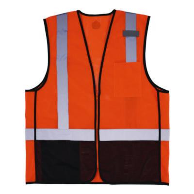 Glowear 8210Z Hi-Vis Class 2 Mesh Vest, Polyester, 4X-Large To 5X-Large, Orange